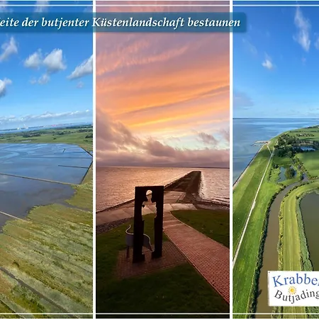 Krabbenkoje - Nordseeurlaub In Hochwertiger Mit Grossem Balkon Im Idyllischen * Butjadingen