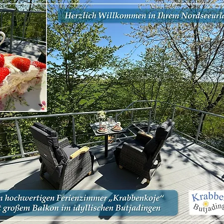 Krabbenkoje - Nordseeurlaub In Hochwertiger Mit Grossem Balkon Im Idyllischen * Butjadingen