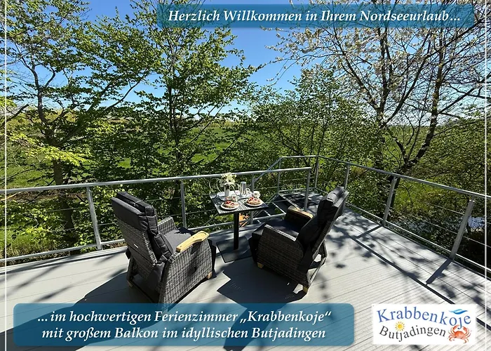 Krabbenkoje - Nordseeurlaub In Hochwertiger Mit Grossem Balkon Im Idyllischen Butjadingen